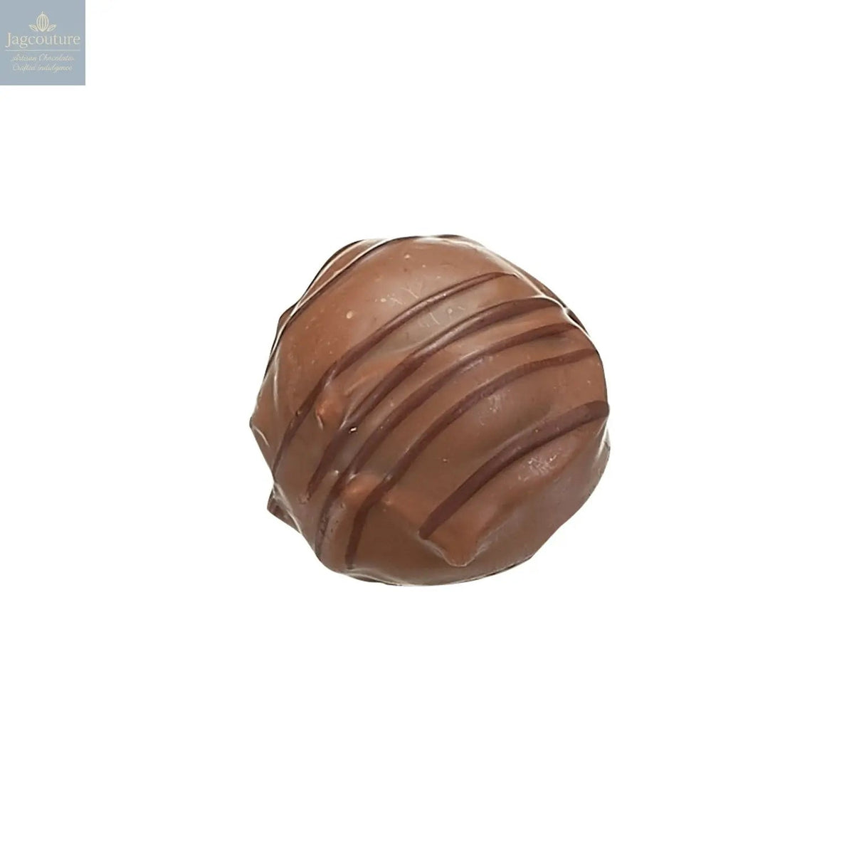 Gin and elderflower truffle - enrobed in milk chocolate 13g