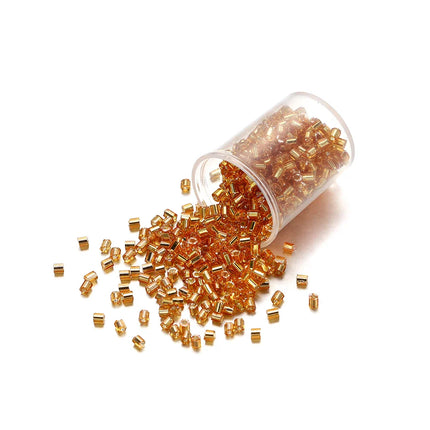 1000/1800Pcs 2mm Hexagon Czech Glass Cylindrical Loose Small Seed Needle Beads for DIY Bracelet Necklace Jewelry Making Supplies