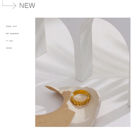 Yhpup Sun Star Moon Ring Stainless Steel Jewelry Stylish Metal Celestial Women Ring joyería acero inoxidable mujer Gift New