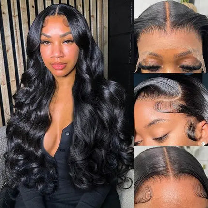 Body Wave Raw Brazilian Hair Wig 13x6 HD Lace Front Human Hair Wig 180% Density Transparent Lace Front Wig for Black Women