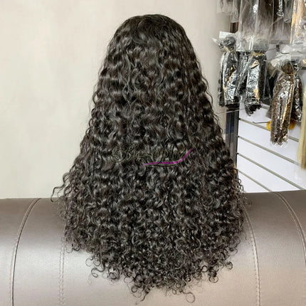 Human Hair Peluca,250 Density Human Hair Wig,SDD 22 Inch Luxury Curl 5X5 Lace Closure Nature Color Wig