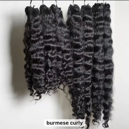 Top Best Good Sale Raw Human Hair Double Weft Indian Cambodian Wave Curly Natural Wave Vietnamese Burmese Curly