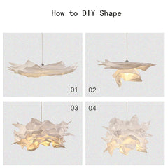 43cm Art DIY Cloud Lamp Shade Flower Light Shade Ceiling Lampshade Decoration Chandelier Pendant for Living Room Bedroom Bar Use