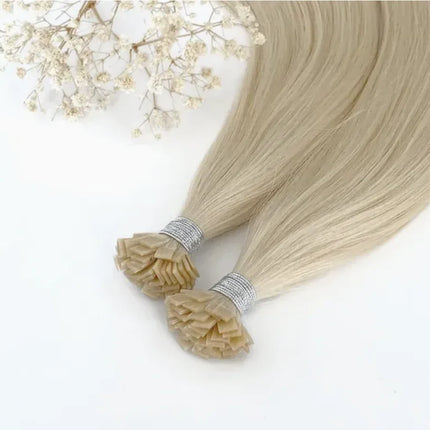 Italian Keratin Double Drawn Blonde K Tip Extensions Vietnamese Raw Virgin Hair Flat Weft Human Hair Extension