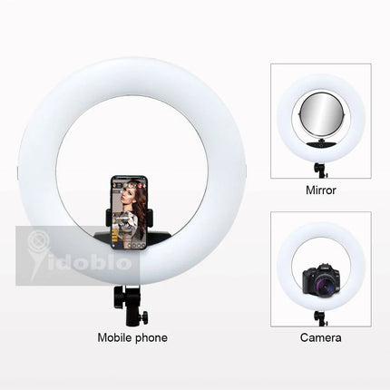 96W Ring Light Photography Led Ring Lamp 2700-10000k With Mobile Holder Tripod Stand Ringlight kit For Live Video Streaming