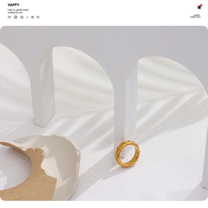 Yhpup Sun Star Moon Ring Stainless Steel Jewelry Stylish Metal Celestial Women Ring joyería acero inoxidable mujer Gift New