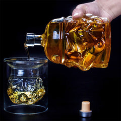 Glass Bottle Wine Pot Decanter Transparent Crystal Vodka Flagon Gift, Capacity: 650ml, Glass Bottle