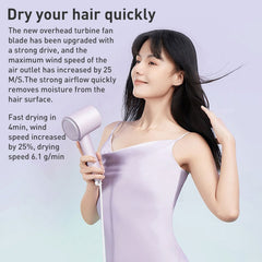 Secador de pelo eléctrico de secado rápido con iones negativos Xiaomi Mijia H301 original, enchufe estadounidense, H301 (verde), H301 (morado)