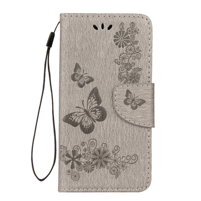 For Huawei  P9 Lite Mini Vintage Embossed Floral Butterfly Pattern Horizontal Flip Leather Case with Card Slot & Holder & Wallet & Lanyard , For P9 Lite Mini