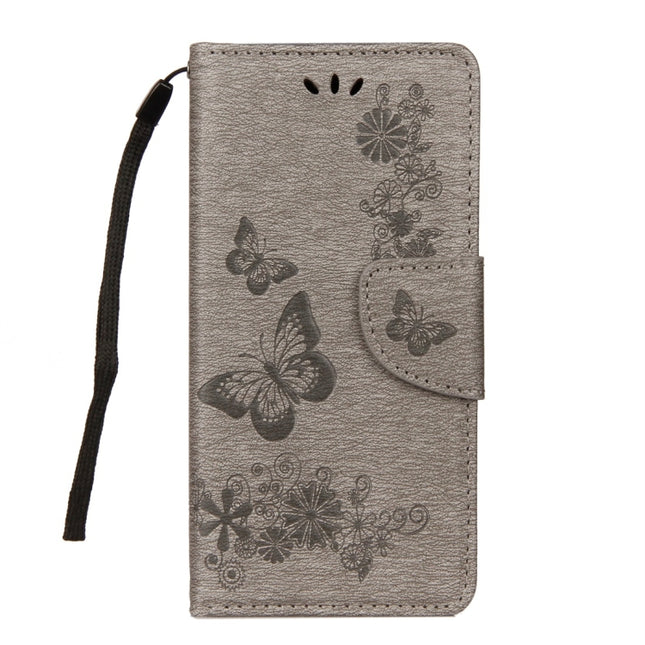 For Huawei  P20 Lite Vintage Embossed Floral Butterfly Pattern Horizontal Flip Leather Case with Card Slot & Holder & Wallet & Lanyard , For P20 Lite