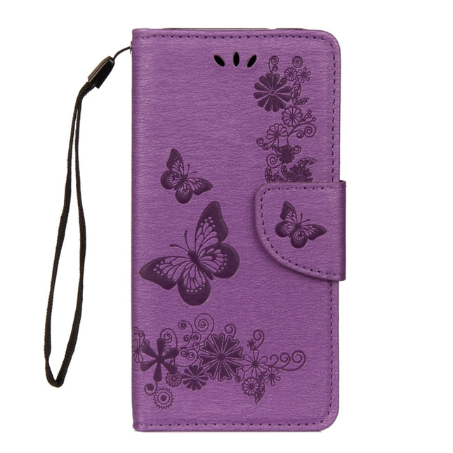 For Huawei  P20 Lite Vintage Embossed Floral Butterfly Pattern Horizontal Flip Leather Case with Card Slot & Holder & Wallet & Lanyard , For P20 Lite
