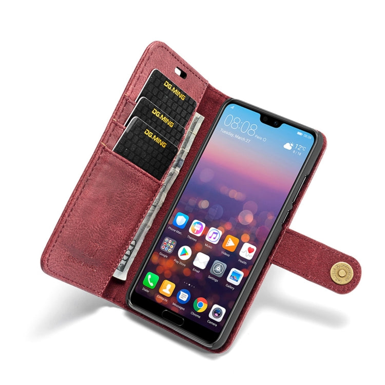 Crazy Horse Texture Flip Detachable Magnetic Leather Case for Huawei P20, with Holder & Card Slots & Wallet, Huawei P20