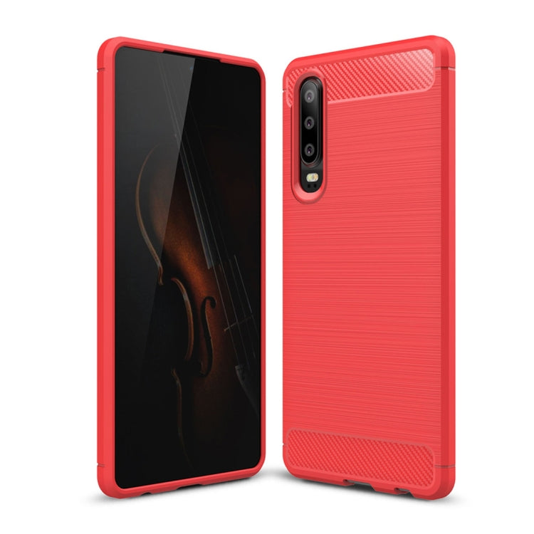 Brushed Texture Carbon Fiber Shockproof TPU Case for Huawei P30