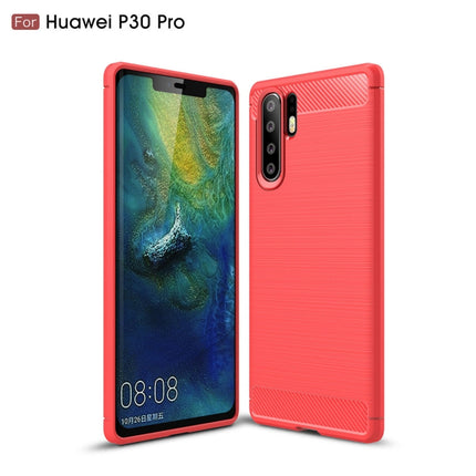 Brushed Texture Carbon Fiber Shockproof TPU Case for Huawei P30 Pro, Huawei P30 Pro