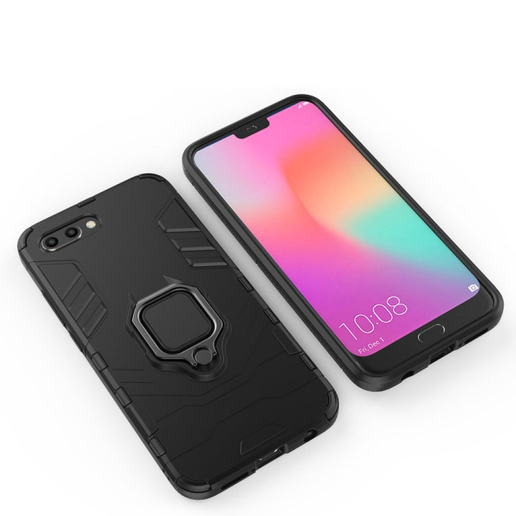 PC + TPU Shockproof Protective Case for Huawei Honor 10, with Magnetic Ring Holder