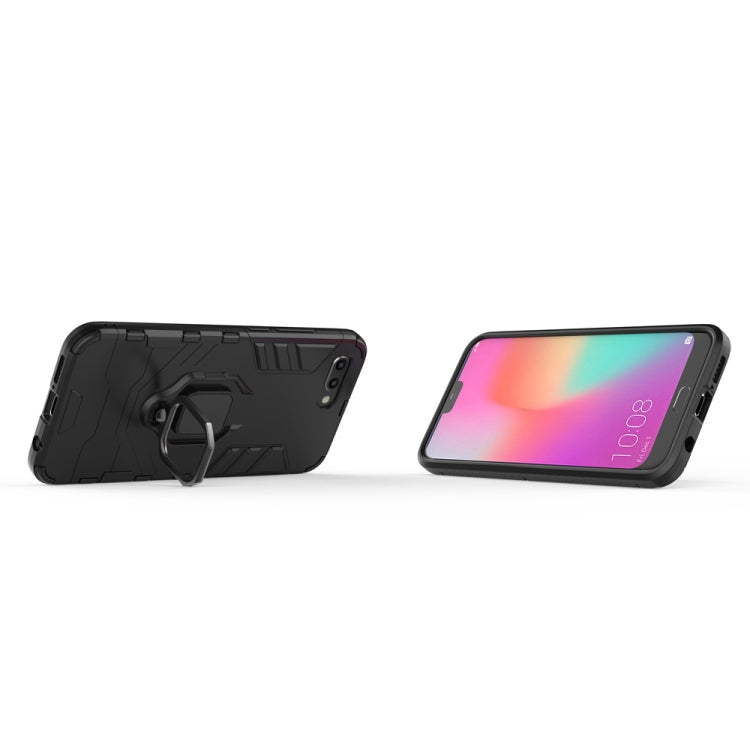 PC + TPU Shockproof Protective Case for Huawei Honor 10, with Magnetic Ring Holder