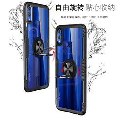 Scratchproof TPU + Acrylic Ring Bracket Protective Case for Huawei Honor 8X