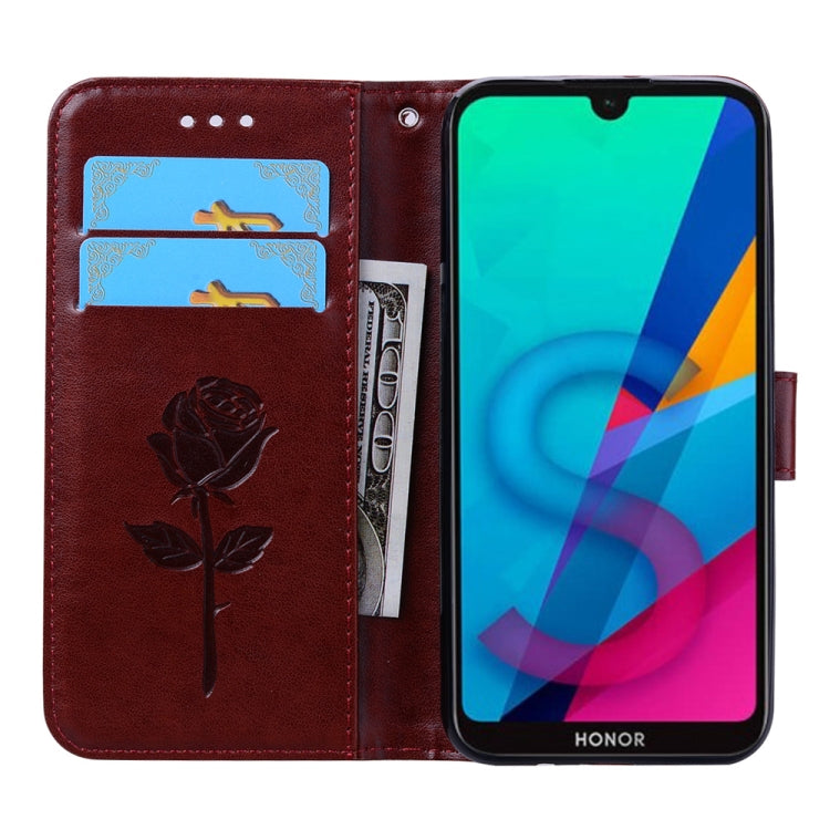 Rose Embossed Horizontal Flip PU Leather Case for Huawei Honor 8S / Y5 (2019), with Holder & Card Slots & Wallet