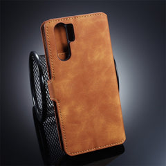 DG.MING Retro Oil Side Horizontal Flip Protective Case for Huawei P30 Pro, with Holder & Card Slots & Wallet, Huawei P30 Pro