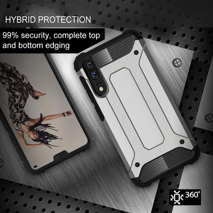 For Huawei  P20 Full-body Rugged TPU + PC Combination Back Cover Case , Huawei P20, For Huawei P20