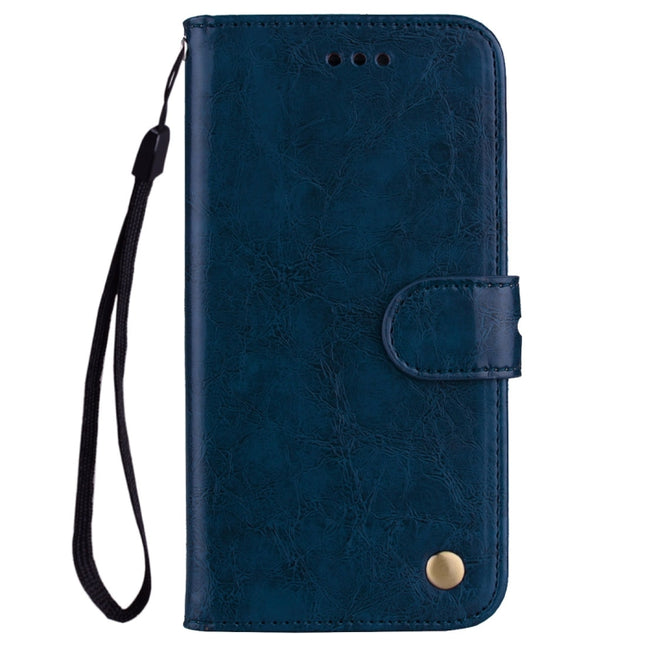 Business Style Oil Wax Texture Horizontal Flip Leather Case for Huawei Honor 7A (with fingerprint hole), with Holder & Card Slots & Wallet, For Huawei Honor 7A