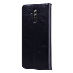Business Style Oil Wax Texture Horizontal Flip Leather Case for Huawei Mate 20 Lite, with Holder & Card Slots & Wallet