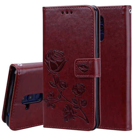 Rose Embossed Horizontal Flip PU Leather Case for Huawei Mate 20 Lite, with Holder & Card Slots & Wallet