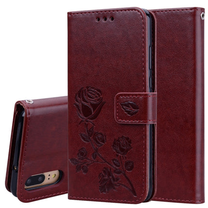 Rose Embossed Horizontal Flip PU Leather Case for Huawei P20, with Holder & Card Slots & Wallet