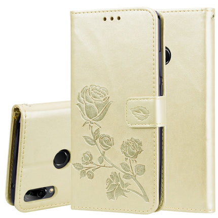 Rose Embossed Horizontal Flip PU Leather Case for Huawei Y9 (2019), with Holder & Card Slots & Wallet