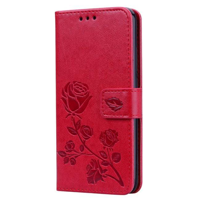 Rose Embossed Horizontal Flip PU Leather Case for Huawei Honor 10 Lite, with Holder & Card Slots & Wallet