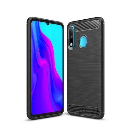 Brushed Texture Carbon Fiber TPU Case for Huawei P30 Lite