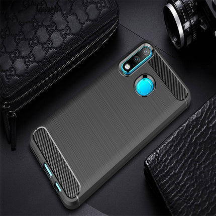 Brushed Texture Carbon Fiber TPU Case for Huawei P30 Lite