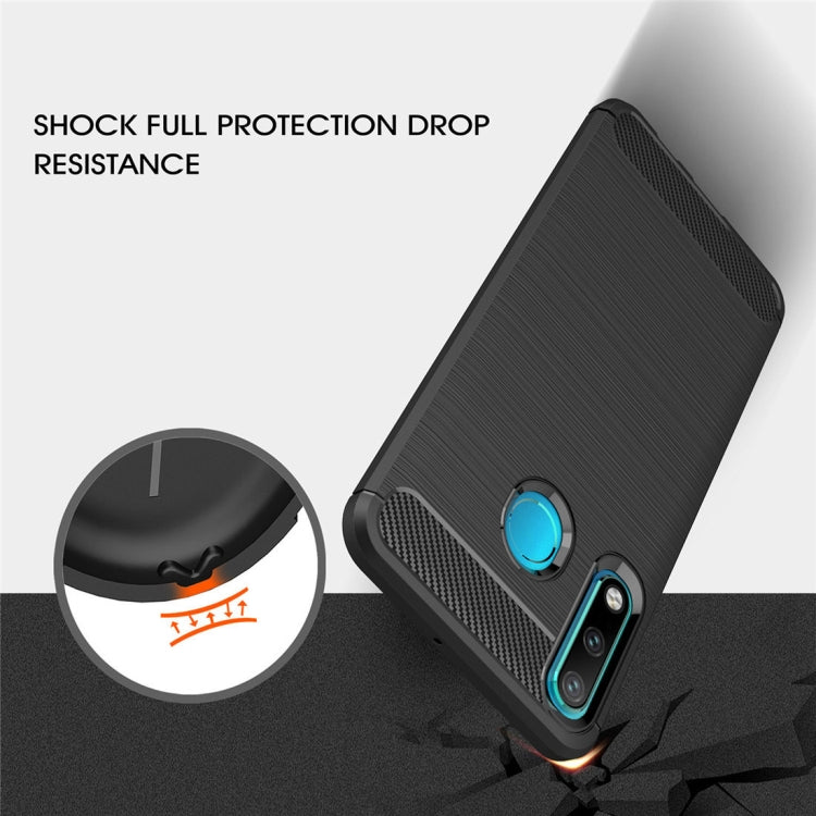 Brushed Texture Carbon Fiber TPU Case for Huawei P30 Lite