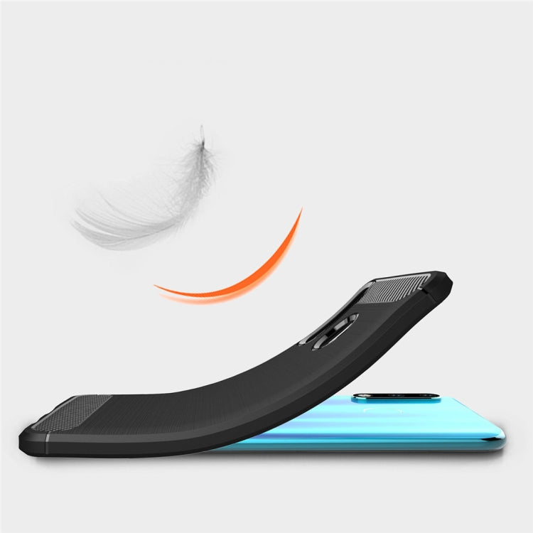 Brushed Texture Carbon Fiber TPU Case for Huawei P30 Lite