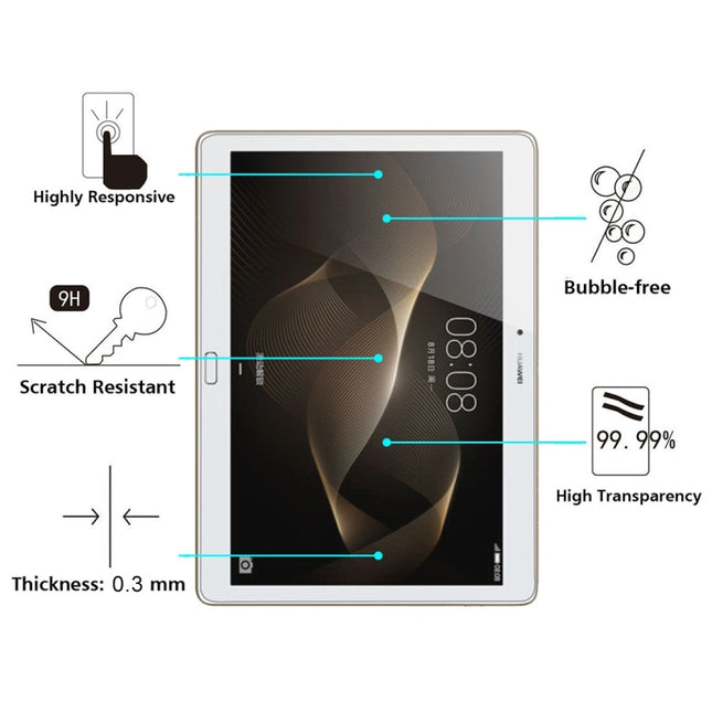 For Huawei MediaPad M2 10.0 0.3mm 9H Hardness Tempered Glass Screen Film