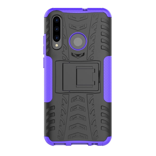 Tire Texture TPU+PC Shockproof Case for Huawei P Smart+ 2019, with Holder