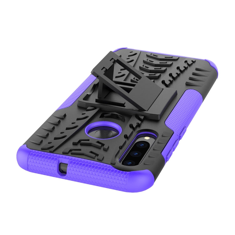 Tire Texture TPU+PC Shockproof Case for Huawei P Smart+ 2019, with Holder