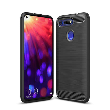 Brushed Texture Carbon Fiber Shockproof TPU Case for Huawei Honor View 20