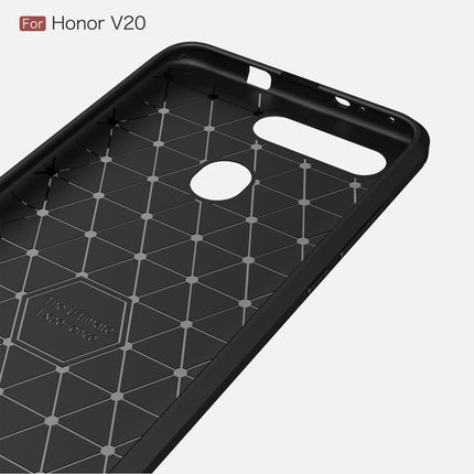 Brushed Texture Carbon Fiber Shockproof TPU Case for Huawei Honor View 20