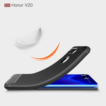 Brushed Texture Carbon Fiber Shockproof TPU Case for Huawei Honor View 20
