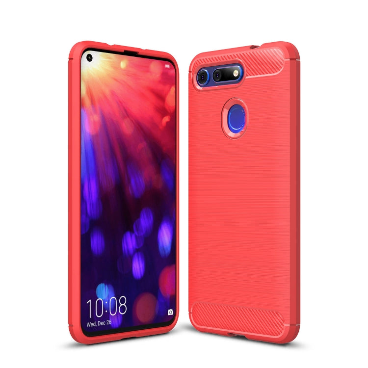 Brushed Texture Carbon Fiber Shockproof TPU Case for Huawei Honor View 20