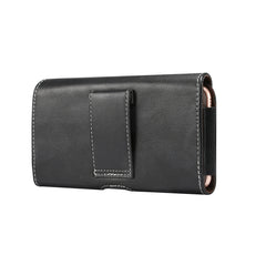 Men Lambskin Texture Multi-functional Universal Mobile Phone Waist Pack Leather Case for 6.9 Inch or Below Smartphones