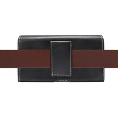 Men Lambskin Texture Multi-functional Universal Mobile Phone Waist Pack Leather Case for 6.9 Inch or Below Smartphones
