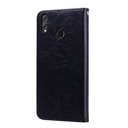 Business Style Oil Wax Texture Horizontal Flip Leather Case for Huawei Honor 8X, with Holder & Card Slots & Wallet