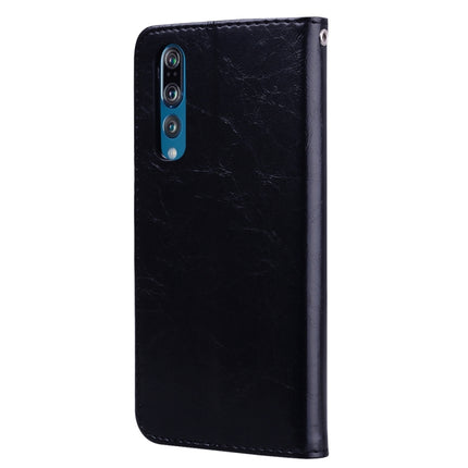Business Style Oil Wax Texture Horizontal Flip Leather Case for Huawei P30, with Holder & Card Slots & Wallet