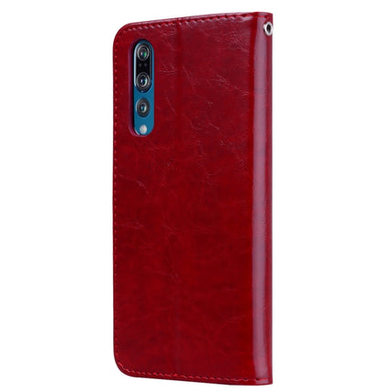 Business Style Oil Wax Texture Horizontal Flip Leather Case for Huawei P30, with Holder & Card Slots & Wallet, For Huawei P30