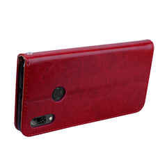 Business Style Oil Wax Texture Horizontal Flip Leather Case for Huawei P Smart 2019, with Holder & Card Slots & Wallet