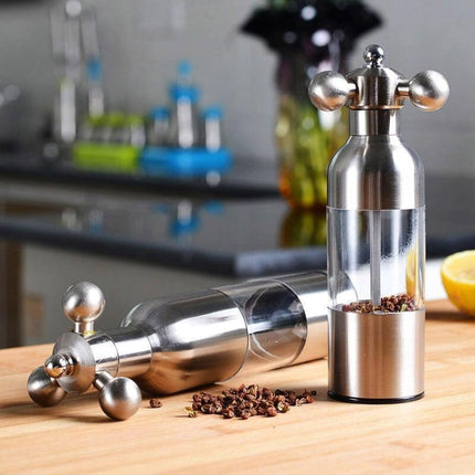 MICLAN Stainless Steel 304 Rudder Shape Grinder Pepper Grinding Machine, Size : S, S