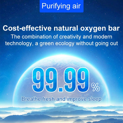 Dark Color Stripe Flower Pot + Imitation Ceramic Resin Base Magnetic Levitation Potted Plant Home Decoration, EU Plug