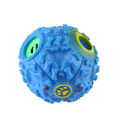 Pet Food Dispenser Squeaky Giggle Quack Sound Training Toy Chew Ball, Size: S, Ball Diameter: 7cm